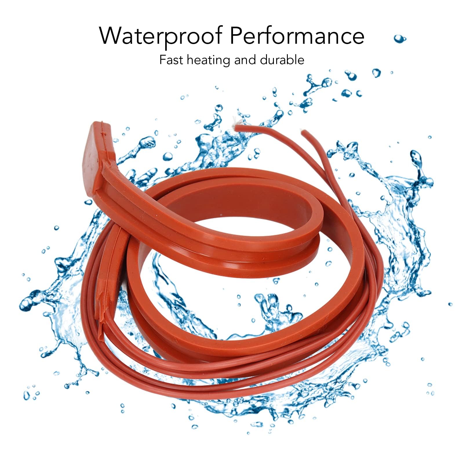 LiebeWH Nastro Riscaldante in Silicone Riscaldatore Flessibile Cavo Scaldante in Gomma Antigelo Nastro Autoregolante per Compressori Aria Condizionata 220V