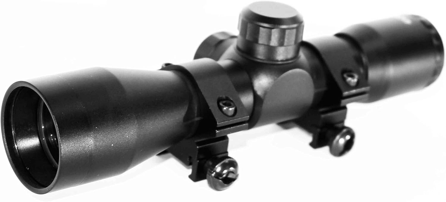 Trinity Compact 4x32 Scope for tippmann TCR tippmann TMC tippmann Phenom tippmann Cronus woodsball Marker Paintball Optics Tactical Accessory Paintballer Gear Paintballing Upgrades Aluminum Black.