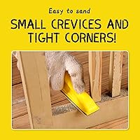 Vista 2 de POLIWELL Kit de micro lijadora de 3.5 x 1 pulgada para proyectos pequeños, herramientas de lijado con mango de detalle + papel de lija de grano 80