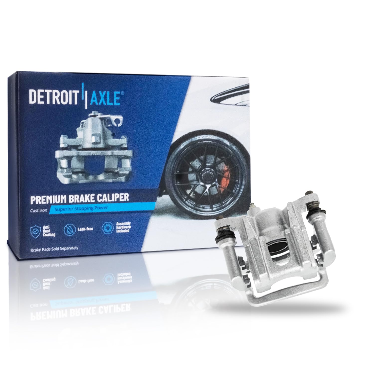 Detroit Axle - Rear Left Disc Brake Caliper w/Bracket Replacement for 2009