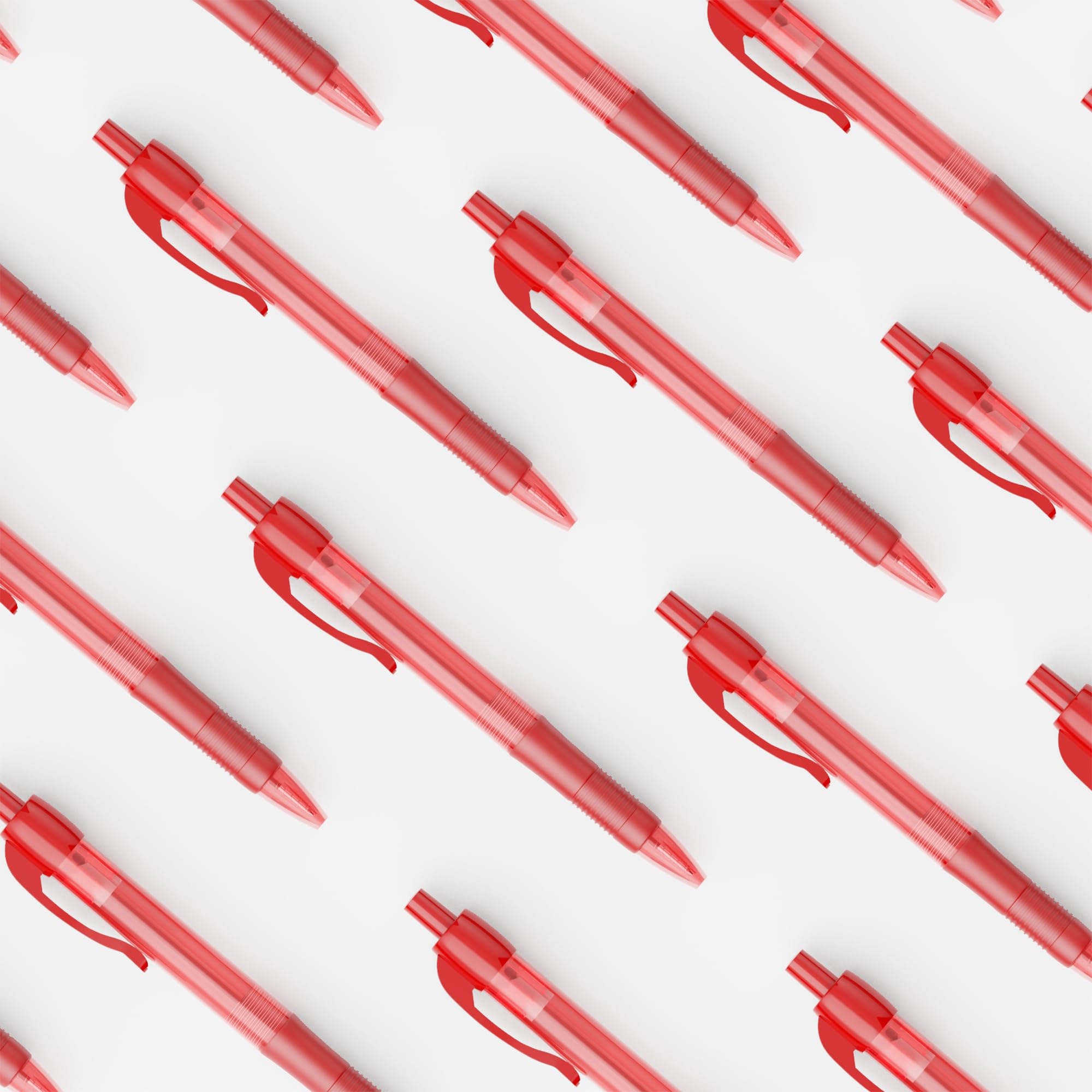 deegtran Pens Bulk 100 Pack No Bleed Red Ink Click Pens with Soft Grip Wholesale Retractable Ballpoint Pens — view 5