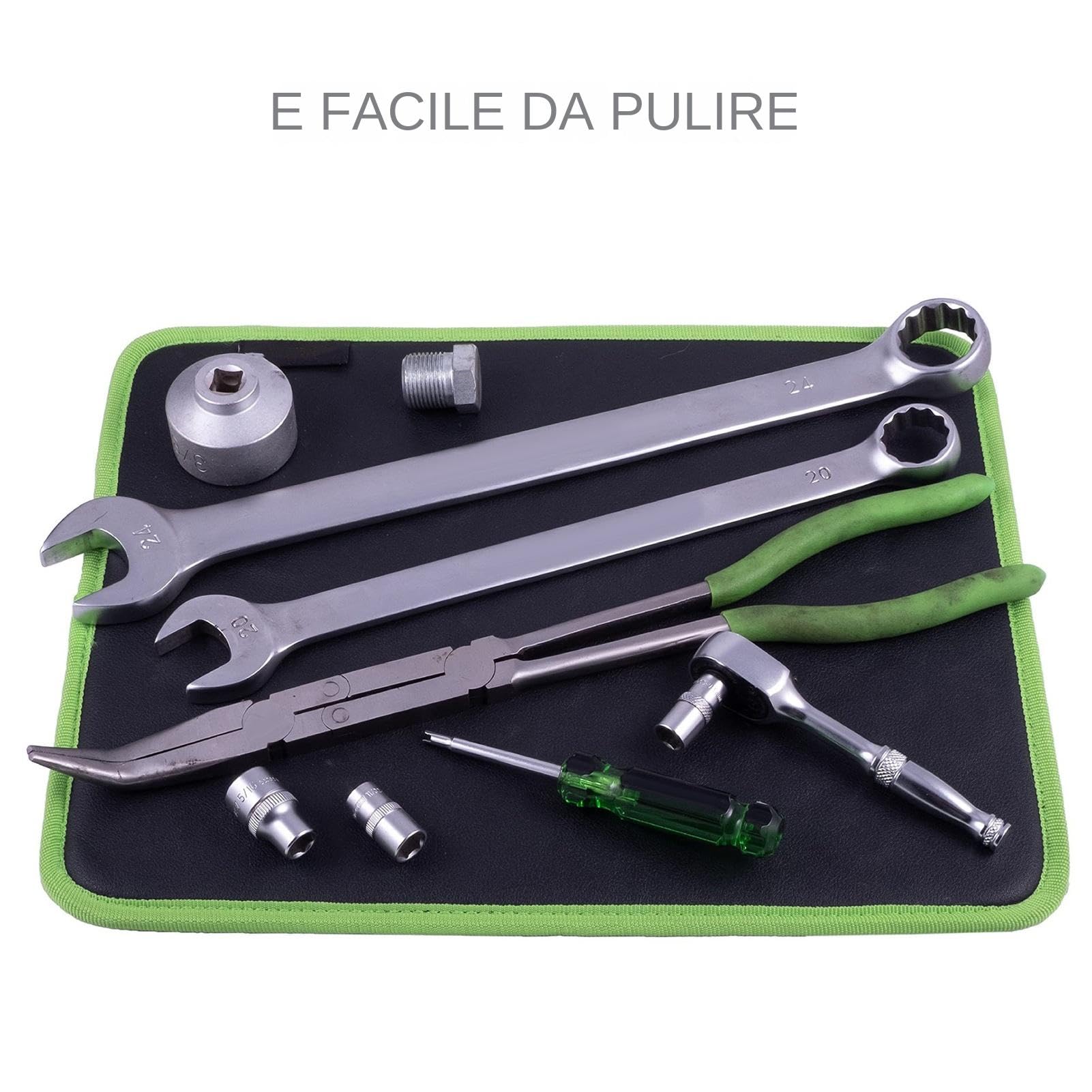 Mata robocza dla mechaników, magnetyczny uchwyt ?dziowy | mata magnetyczna, mata do badania ? | Skórzany organizer ?dzia i ?ruby PVC | Poprawia wydajno??