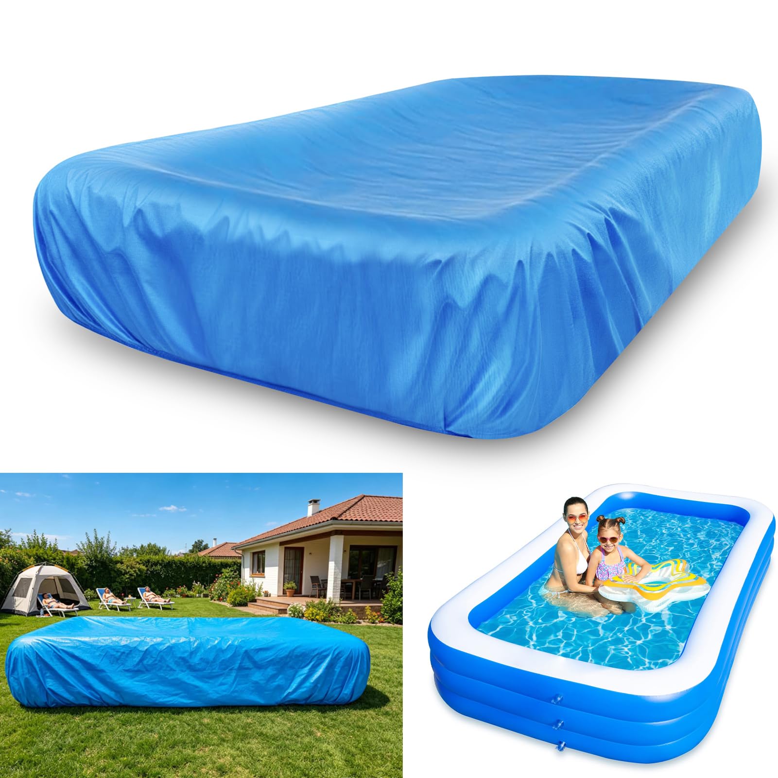 Bâche piscine gonflable rectangulaire : gardez une eau propre pour vos enfants