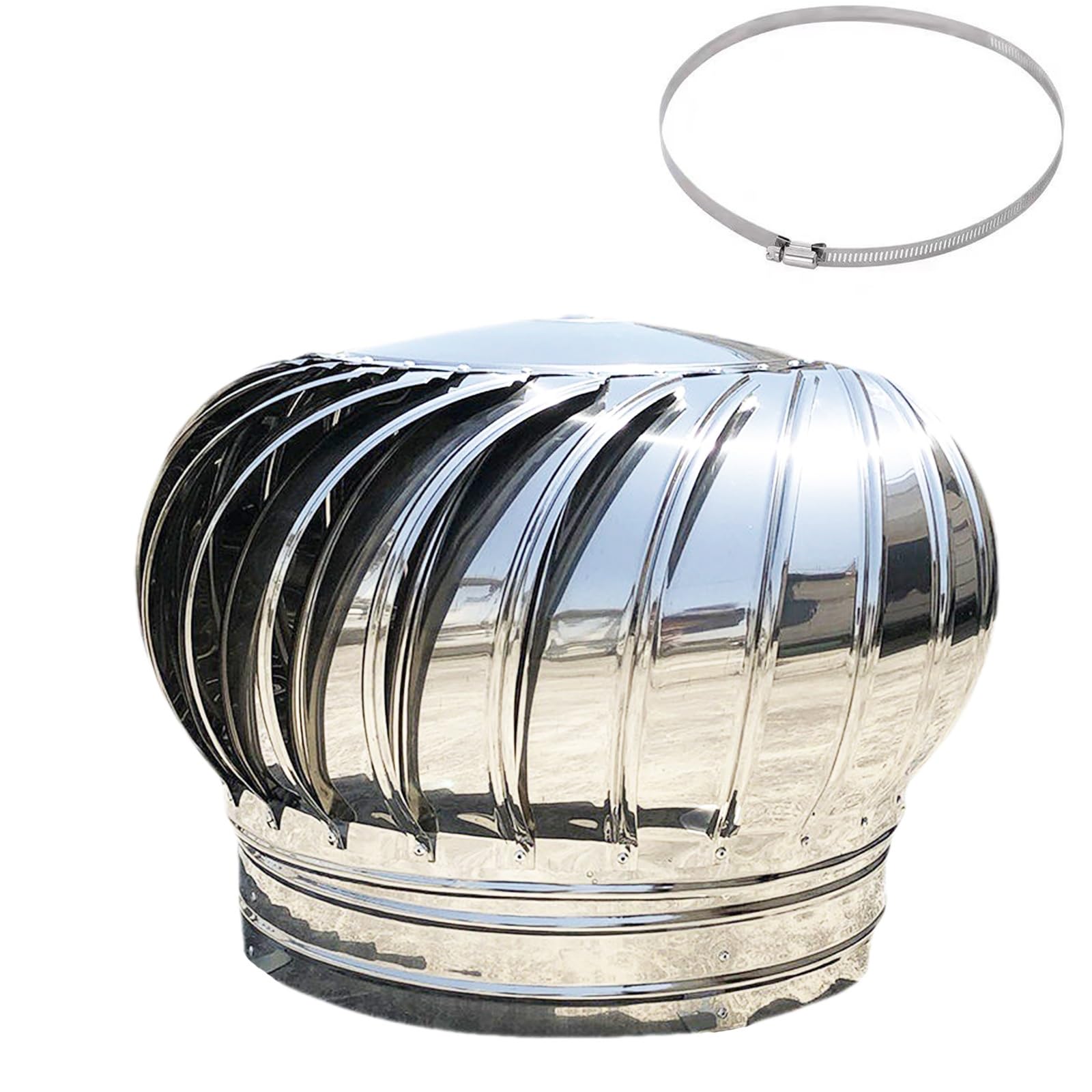 Ykmyxz One Color Chimney Cowl， 304 Stainless Steel Air Round Hood, And Exhaust(110Mm)