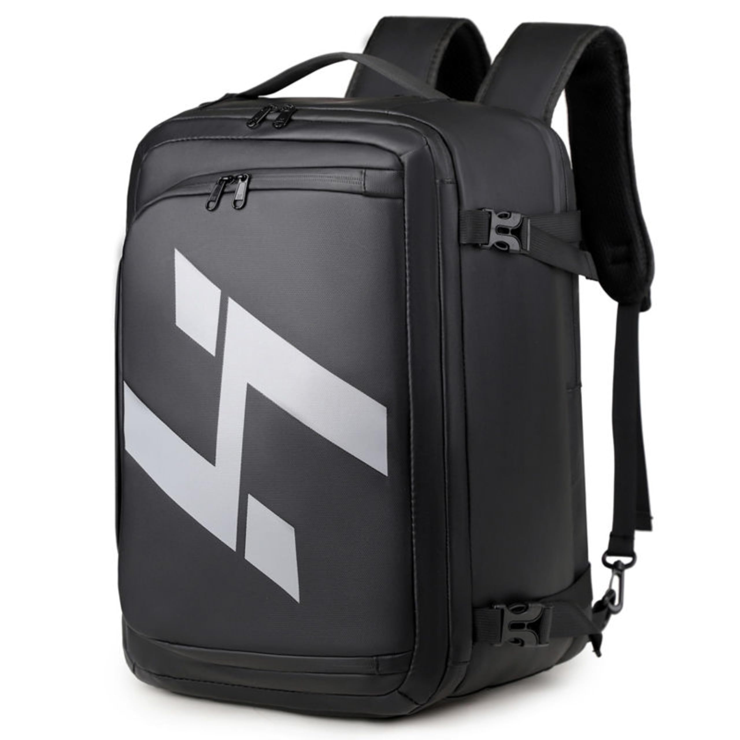 43L Laptop Travel Backpack for Men Women Waterproof Polyester Weekender Bag with USB Port Anti Theft Pocket - Dual Handle with 180 Degree Open Fits 15.6 Inch Laptop for Office College-image-43