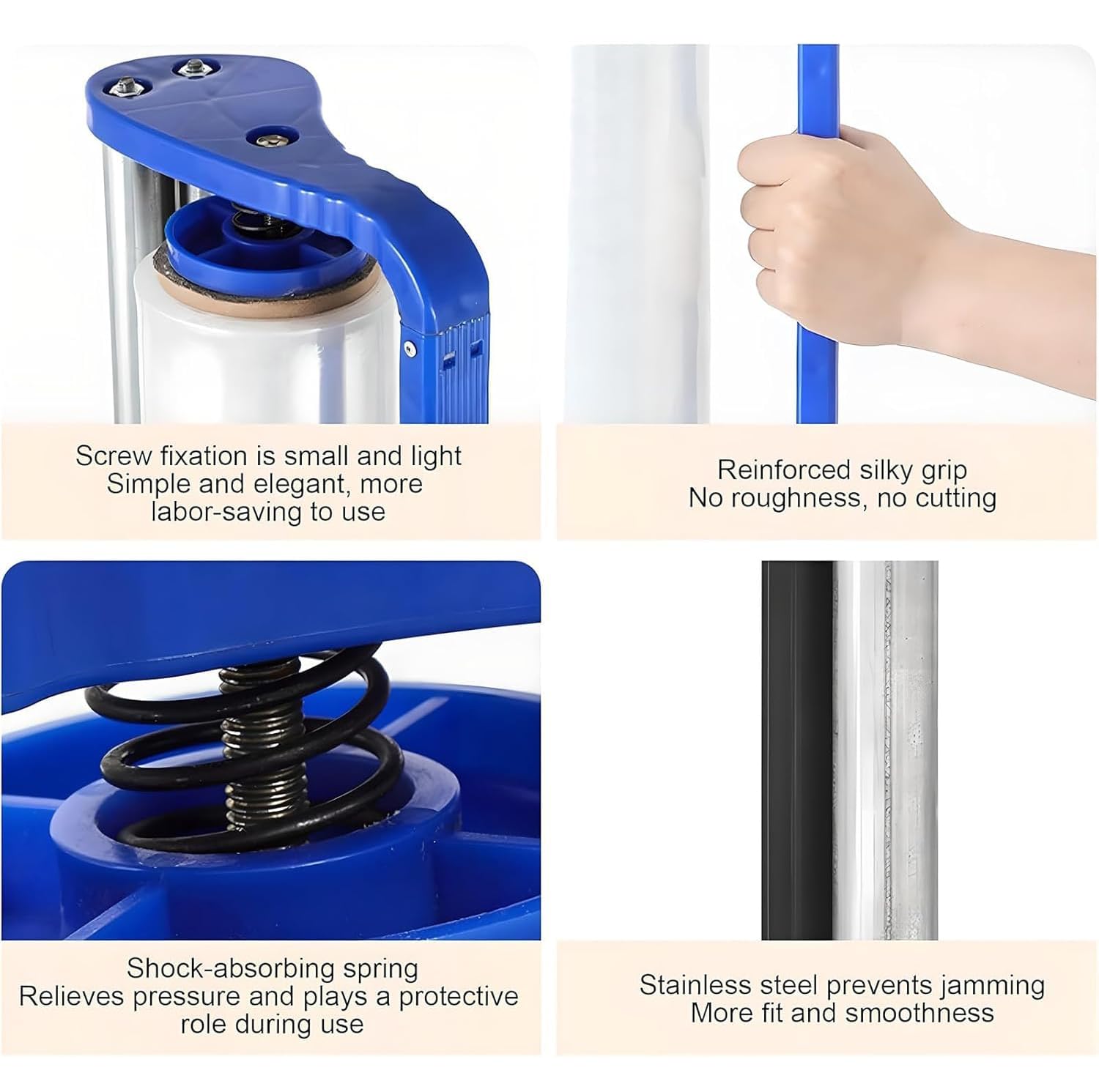 Dispenser portatile per film estensibile – Macchina avvolgitrice manuale da 50 cm per imballaggi efficienti – ideale per fabbriche, magazzini e uso domestico