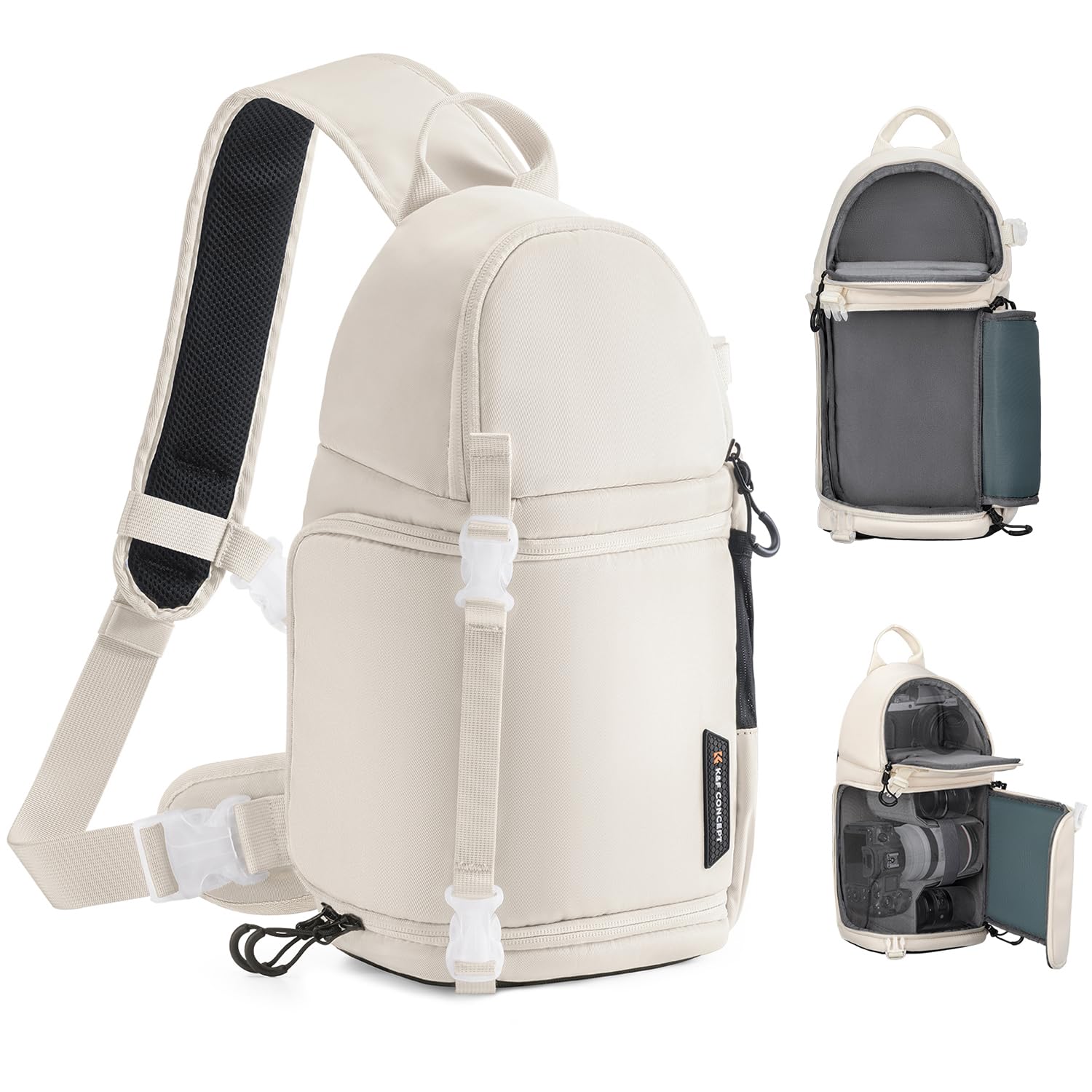 K&F Concept Torba na aparat dla fotografów, profesjonalny wodoodporny plecak na ramię 10 l do aparatów DSLR, SLR, Canon, Nikon, Sony