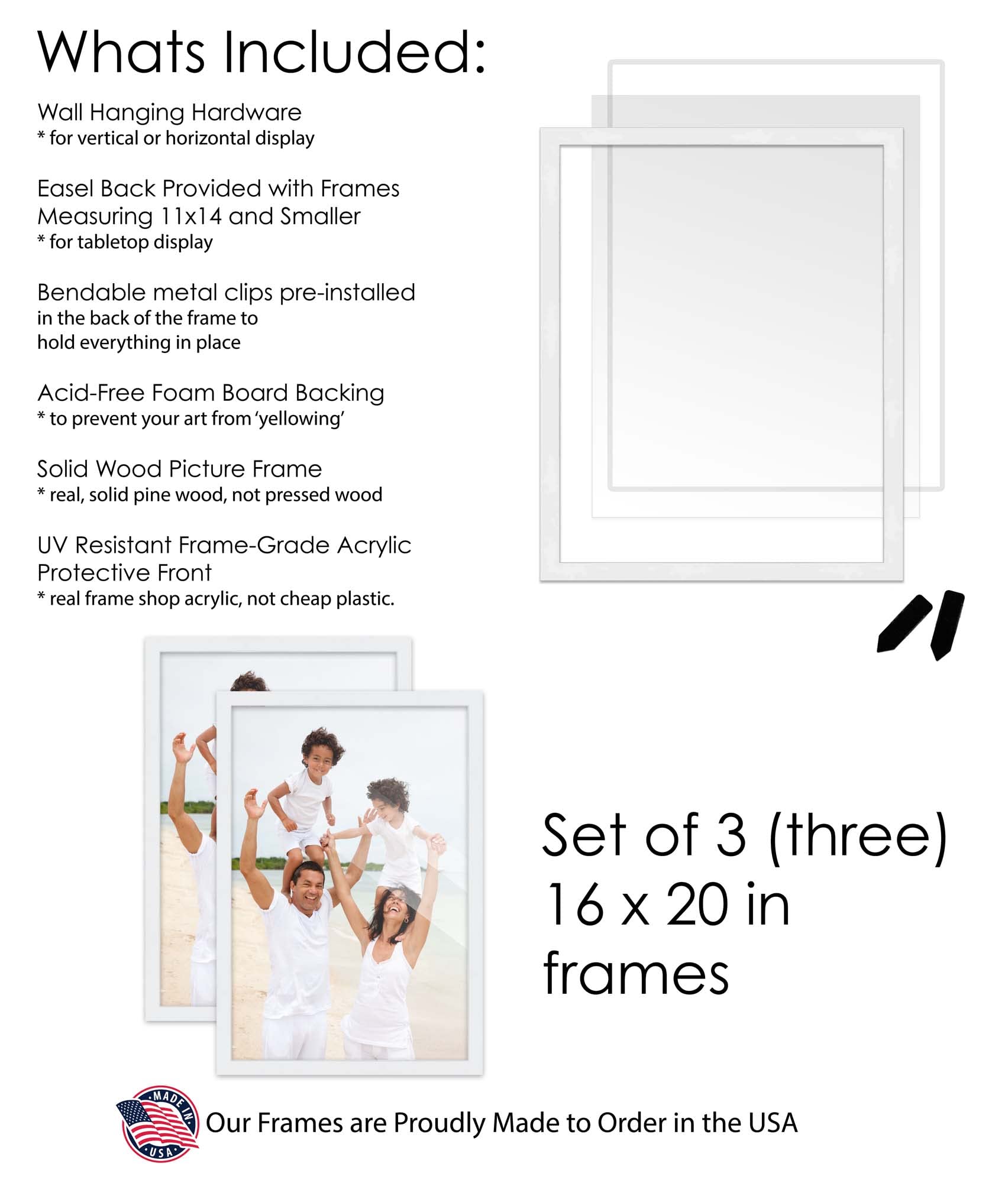 Amazon.com - Poster Palooza Pack of 3 Matte White 16x20 Picture