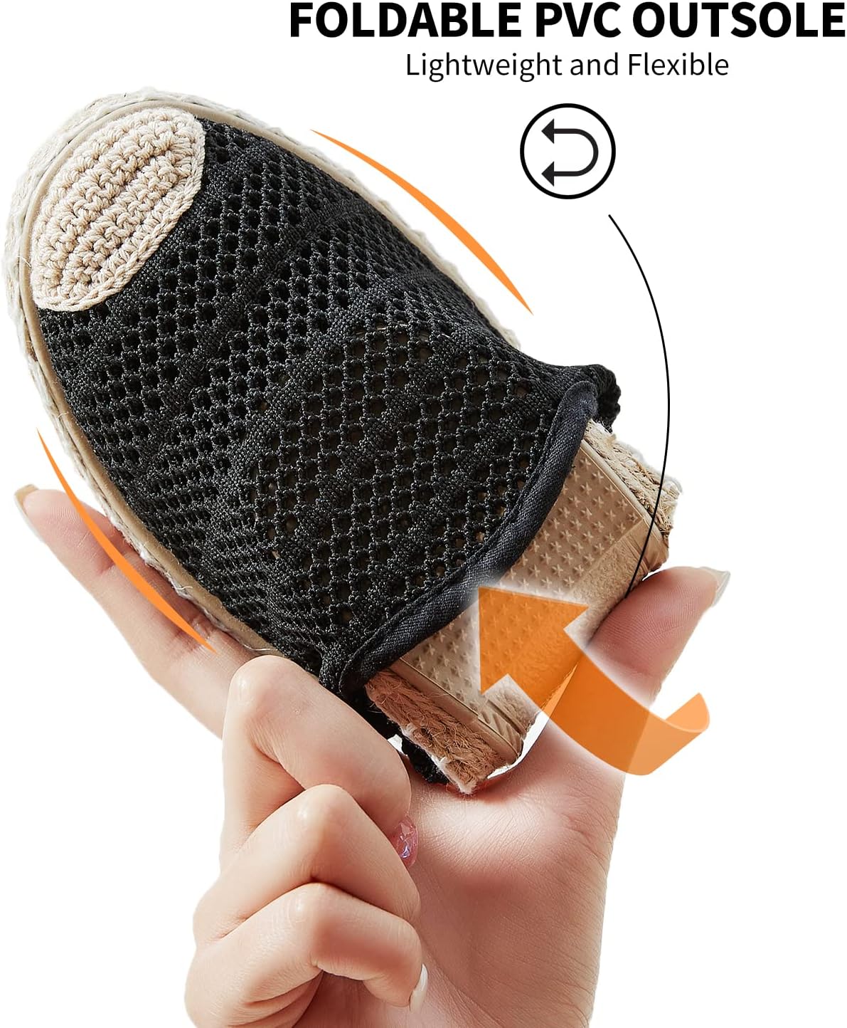 BABUDOG Women's Breathable Mesh Flats Shoes, Soft Loafers Flats, White Slip on Shoes Loafer - Image 5