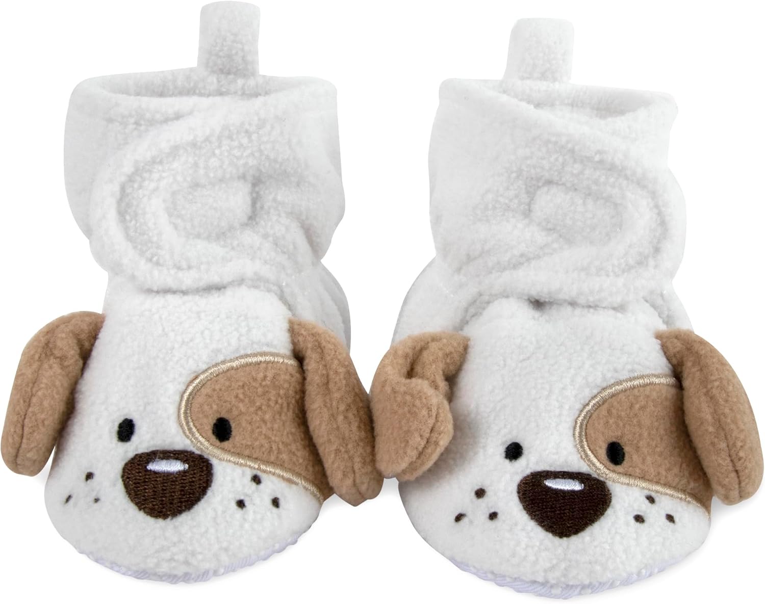 Cozy Fleece Baby Booties- Sherpa Baby Crib Booties Soft Soled Winter Shoes Unisex Fleece Booties Baby Boy, Baby Girl 0-6 Months