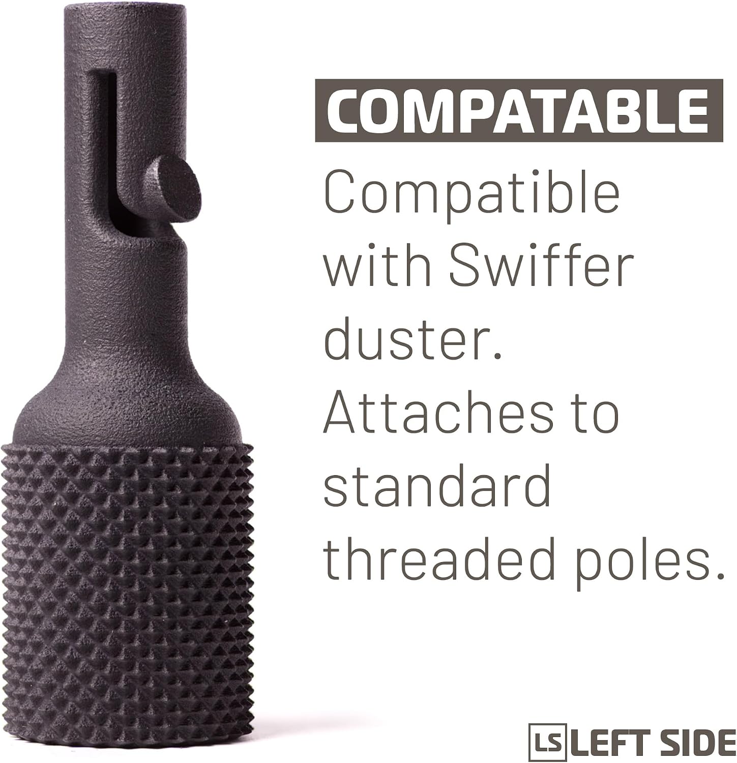 Left Side Swift Reach Treaded Pole Adapter for Swiffer Duster