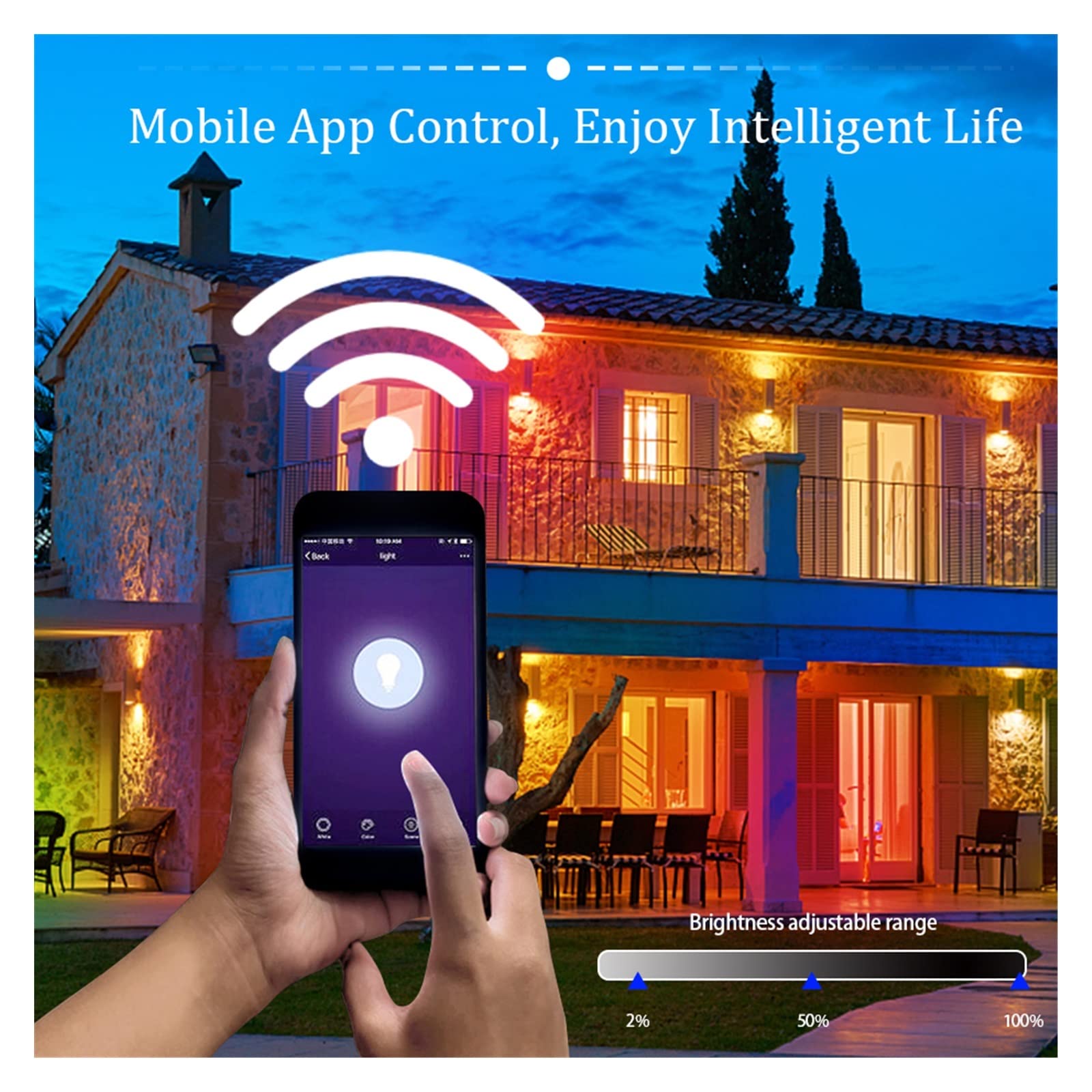 MERHOVO Faretto a LED, 30W/50W/100W Spotlight Tuya Smart PORTATO Smart WiFi Smart Smart Smart WiFi a LEDULIGHIO di FILLIGHI App RGB Colore Caldo Caldo Luce Fredda