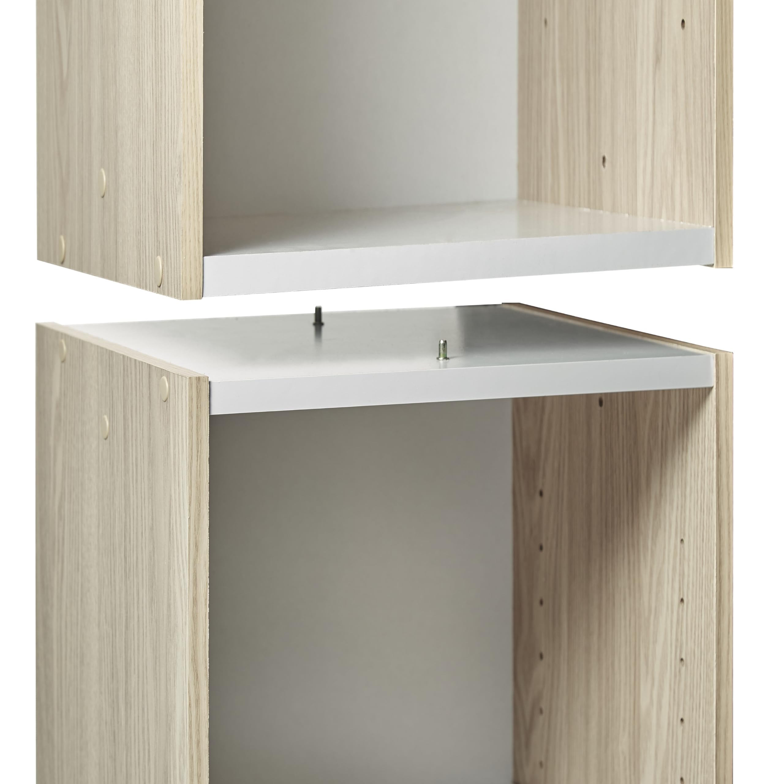 Iris Ohyama, Libreria/scaffale per armadietto a 3 livelli/mobili laterali/scaffale salvaspazio, Modulare, Altezza mensola regolabile 3,2 cm, Ufficio, Casa - Space Saving Shelf - UB-9035 - Marrone