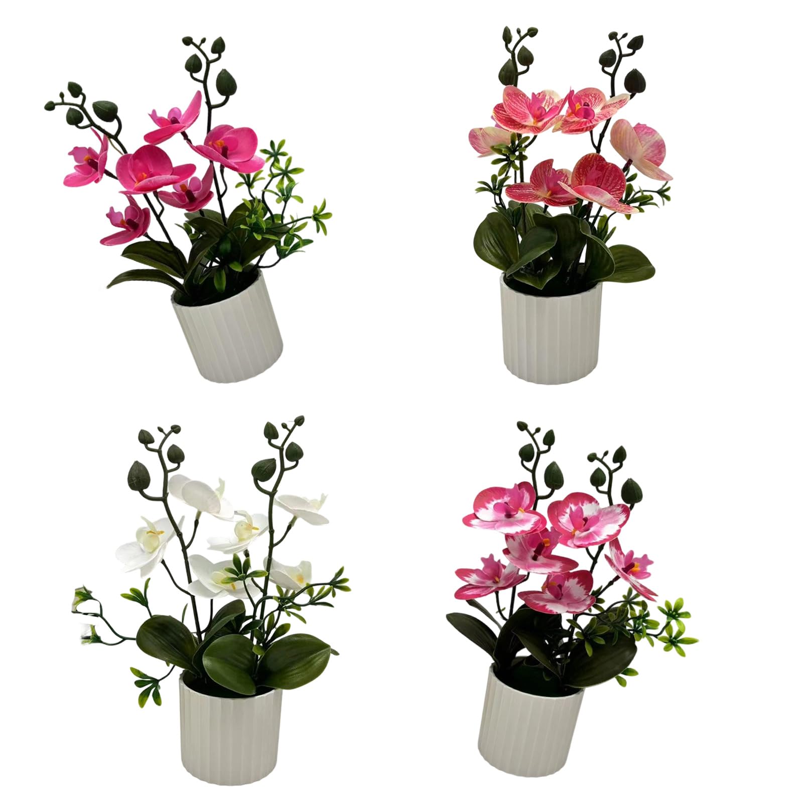 yanzunlrn 4 Count Sturdy Simulated Butterfly Orchids Flowers Housewarming Gift Plant for Modern Interior Design Artificial Orchids Flowers