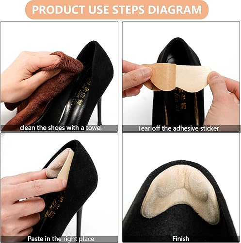 Miniatura 3 de Par de almohadillas de talón para zapatos, pares de almohadillas de talón, almohadillas de talón para zapatos sueltos, almohadillas de talón para