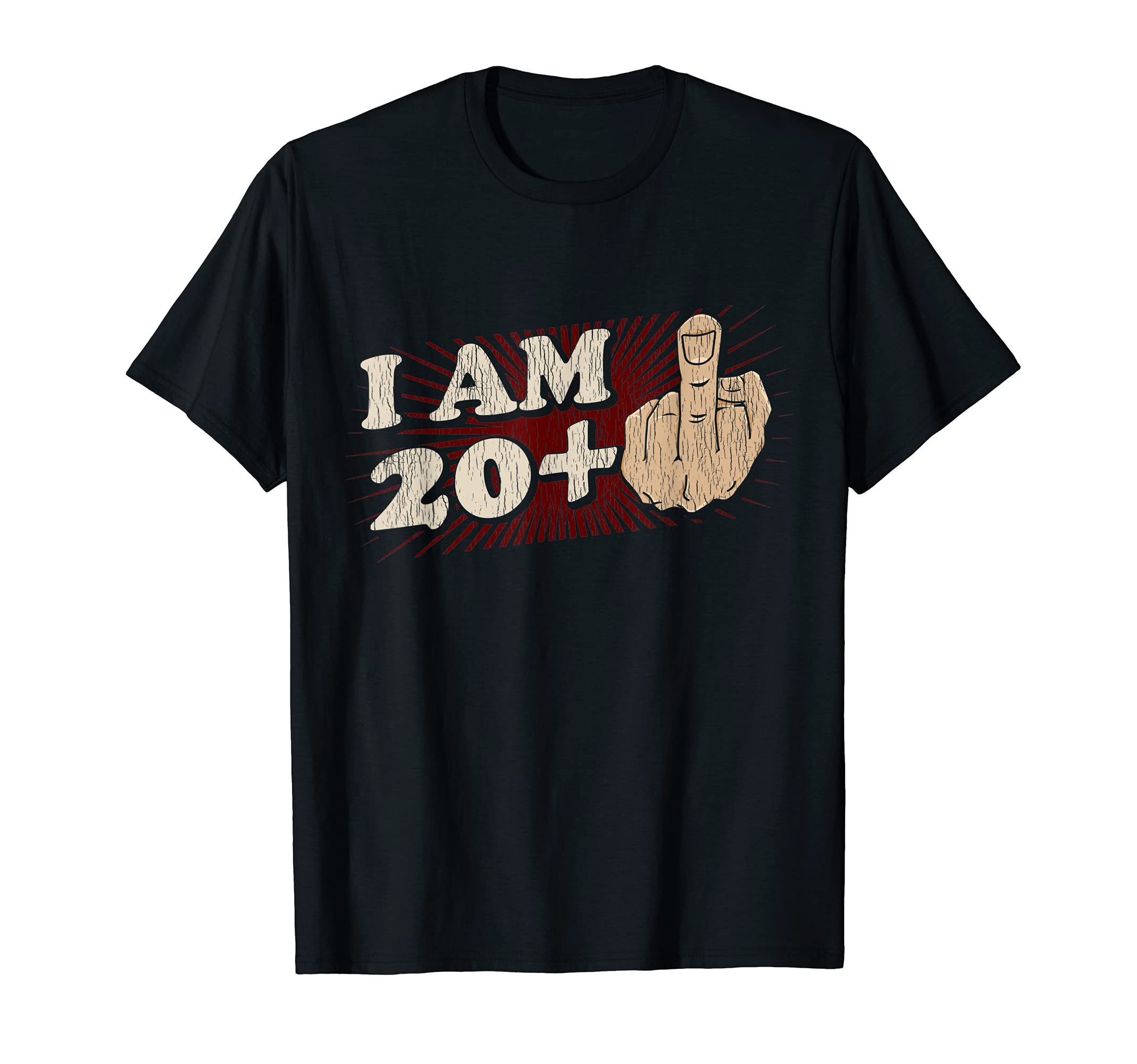 I Am 20 Plus Middle Finger 21 Years Old Funny 21st Birthday T-Shirt