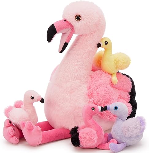 Miniatura 12 de Tezituor Peluche de tiburón ballena con 3 bebés desmontables, 21.5 pulgadas, suave peluche de tiburón del océano, juguetes de peluche de vida