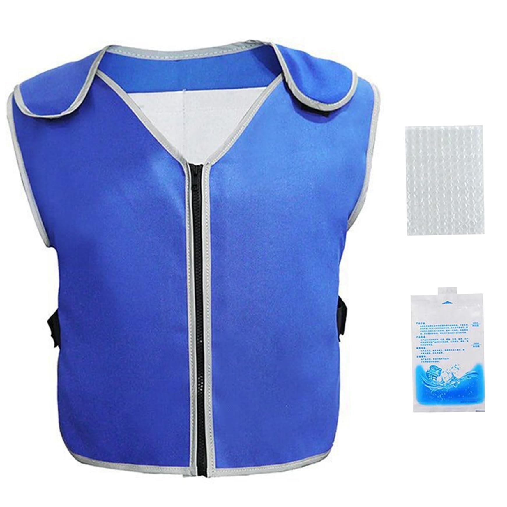 Cooling Vest with 20 Ice Packs - Lightweight Ice Vest for Men and Women Outdoor Work, High-Density Waterproof Lining for All-Day Cooling Comfort for Men