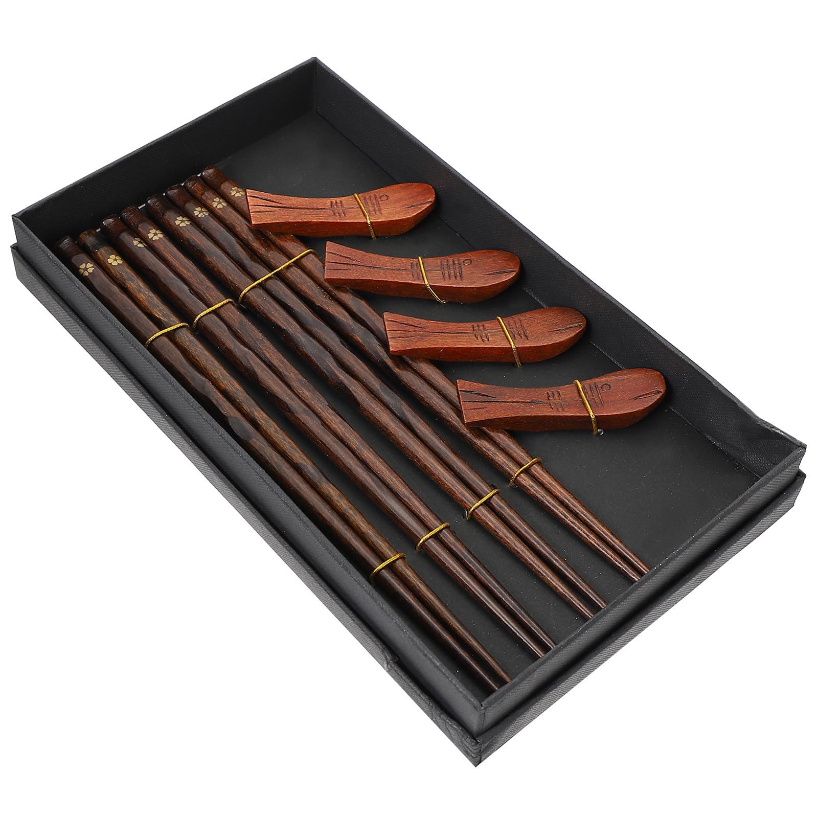 Juego de vajilla de madera portátil y ligero con palillos resistentes para viajes