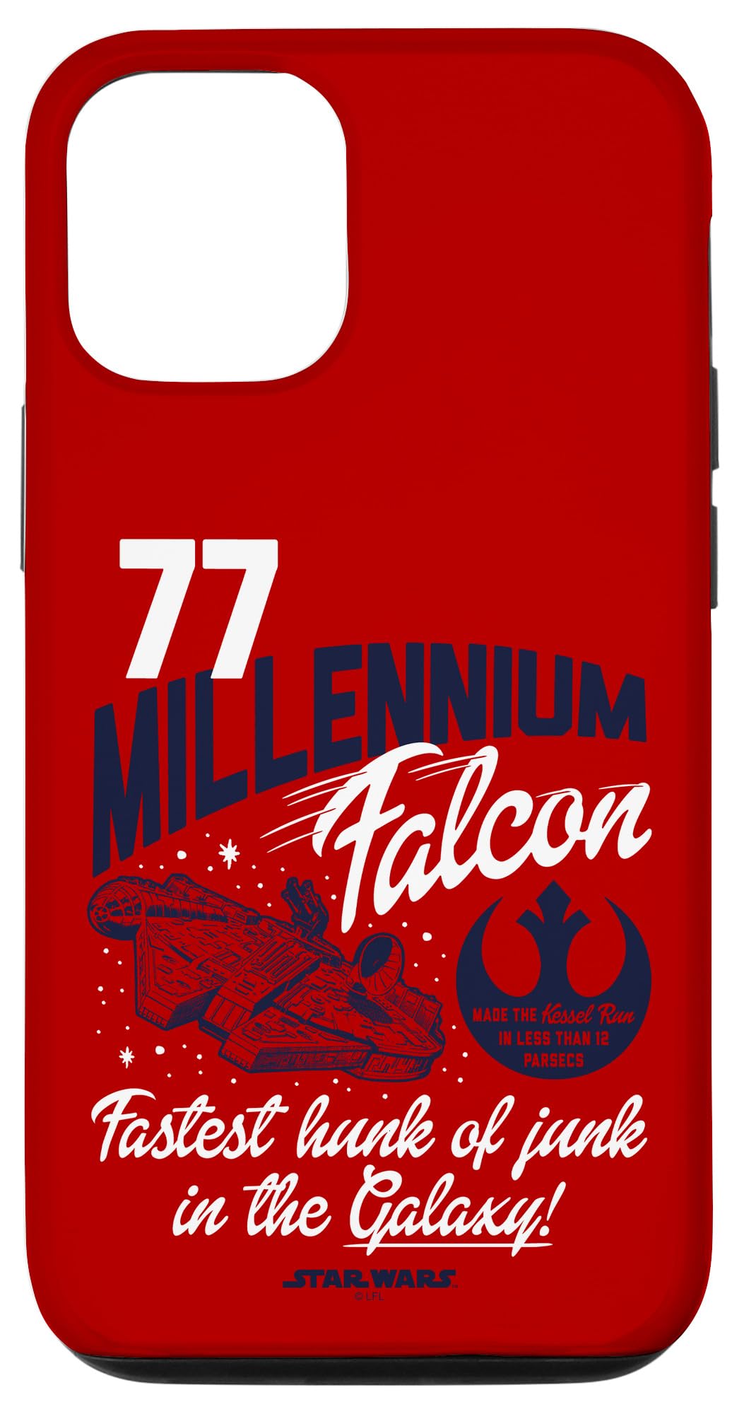 Coque iPhone 12/12 Pro Star Wars Millennium Falcon Red Hunk
