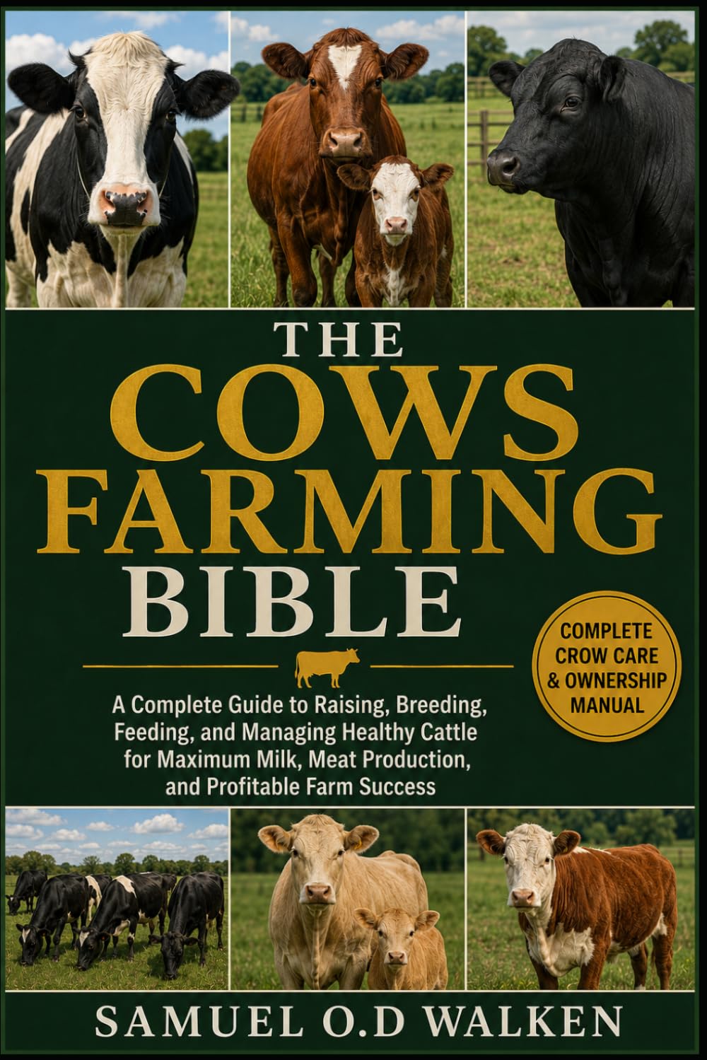 THE COWS FARMING BIBLE: A Complete Guide to Raising, Breeding, Feeding, and Managing Healthy Cattle for Maximum Milk, Meat Production, and Profitable Farm Success