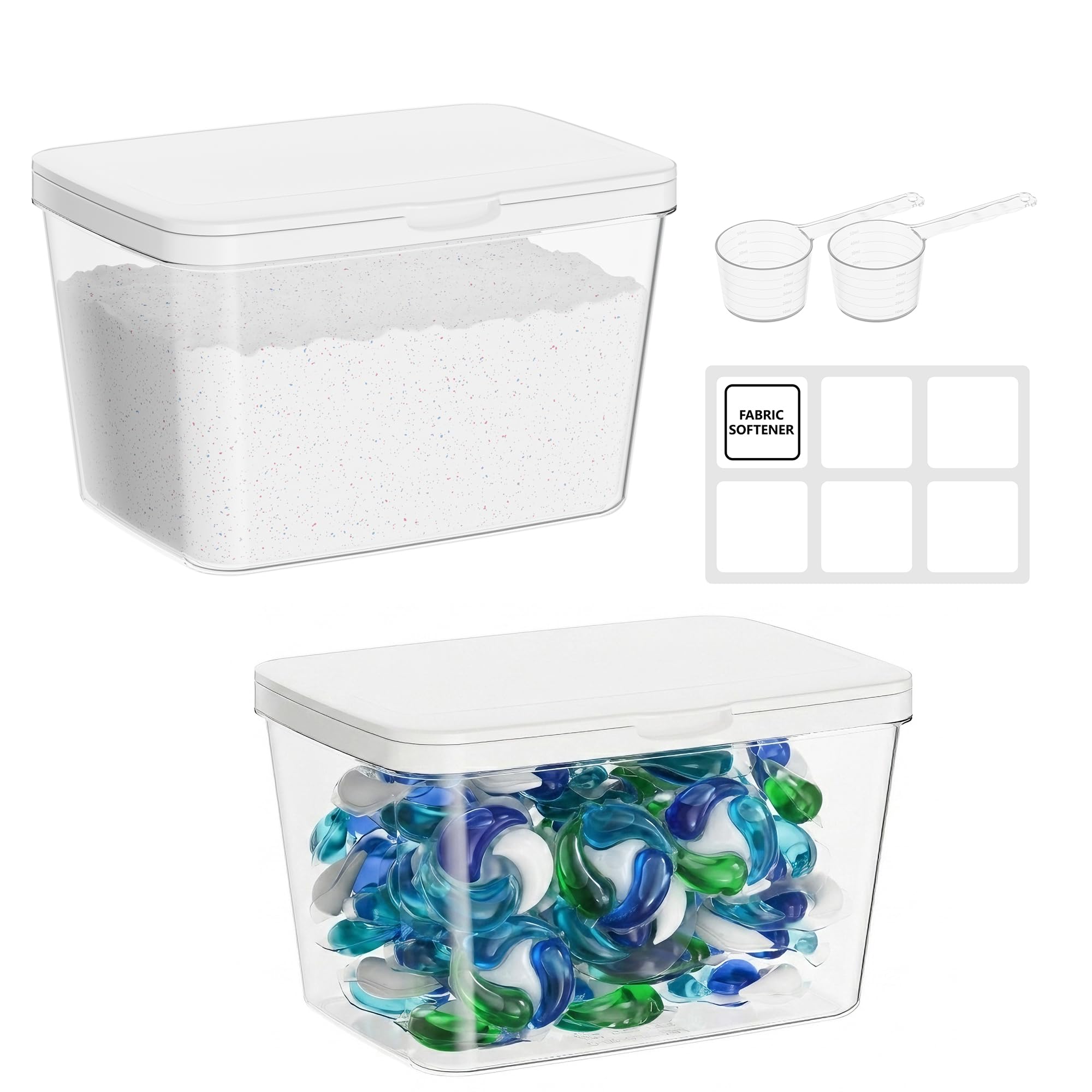 Vtopmart Laundry Pods Storage Containers, Washing Powder Storage 2 Pack