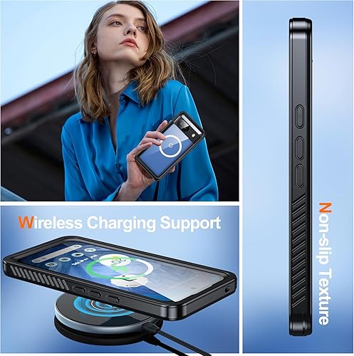 Miniatura 4 de Oneagle Funda para Google Pixel 7a con protector de pantalla (2 unidades), funda para teléfono Pixel 7a con cubierta de lente de cámara deslizante +