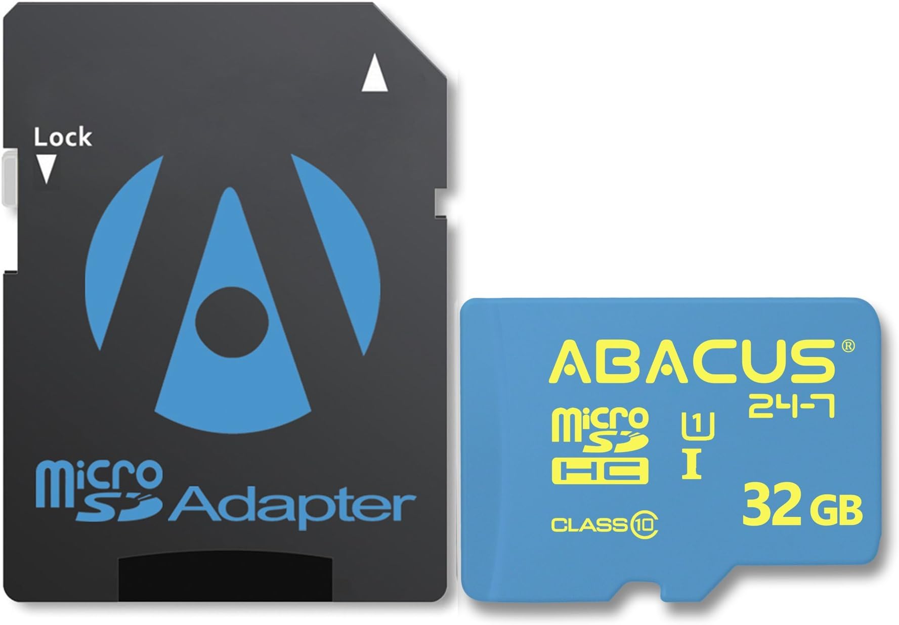 Abacus24-7 32GB microSD Card [micro SD Memory Card, SDHC, Class 10, UHS-1] with SD Adapter
