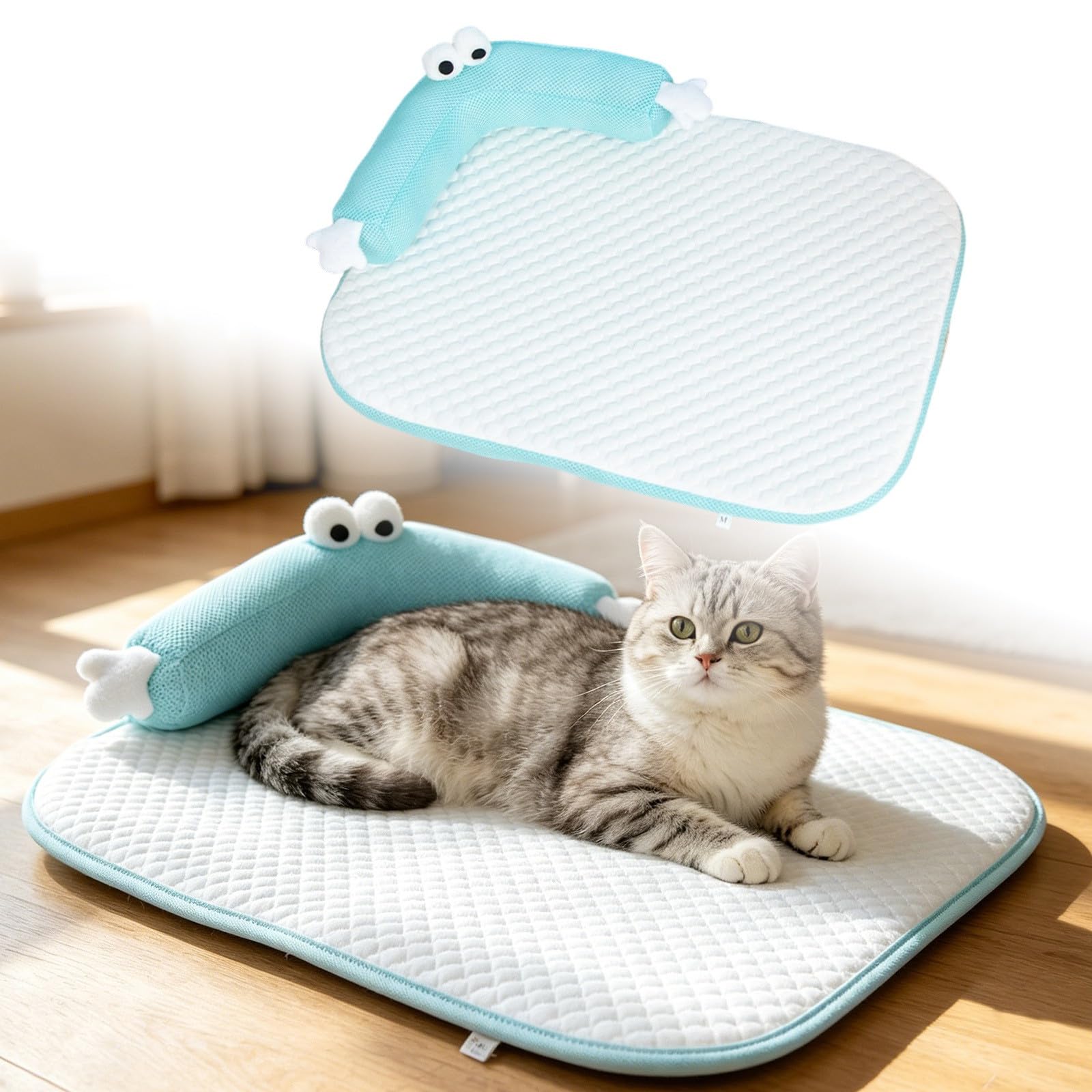 Generico Materassino Refrigerante Cane e Gatti 40×55 cm Lavabile | Tappeto Rinfrescante Animali Domestici Estate Tessuto Fresco Traspirante Morbido Cuccia Cani Gatto Divano Pavimento Auto