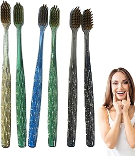 やわらかめ歯ブラシ, 手用歯磨きブラシ, 6本 歯 クリーニング 歯ブラシ, やわらかめ 男女兼用 シニア対応 旅行 自宅 会社 トイレ用