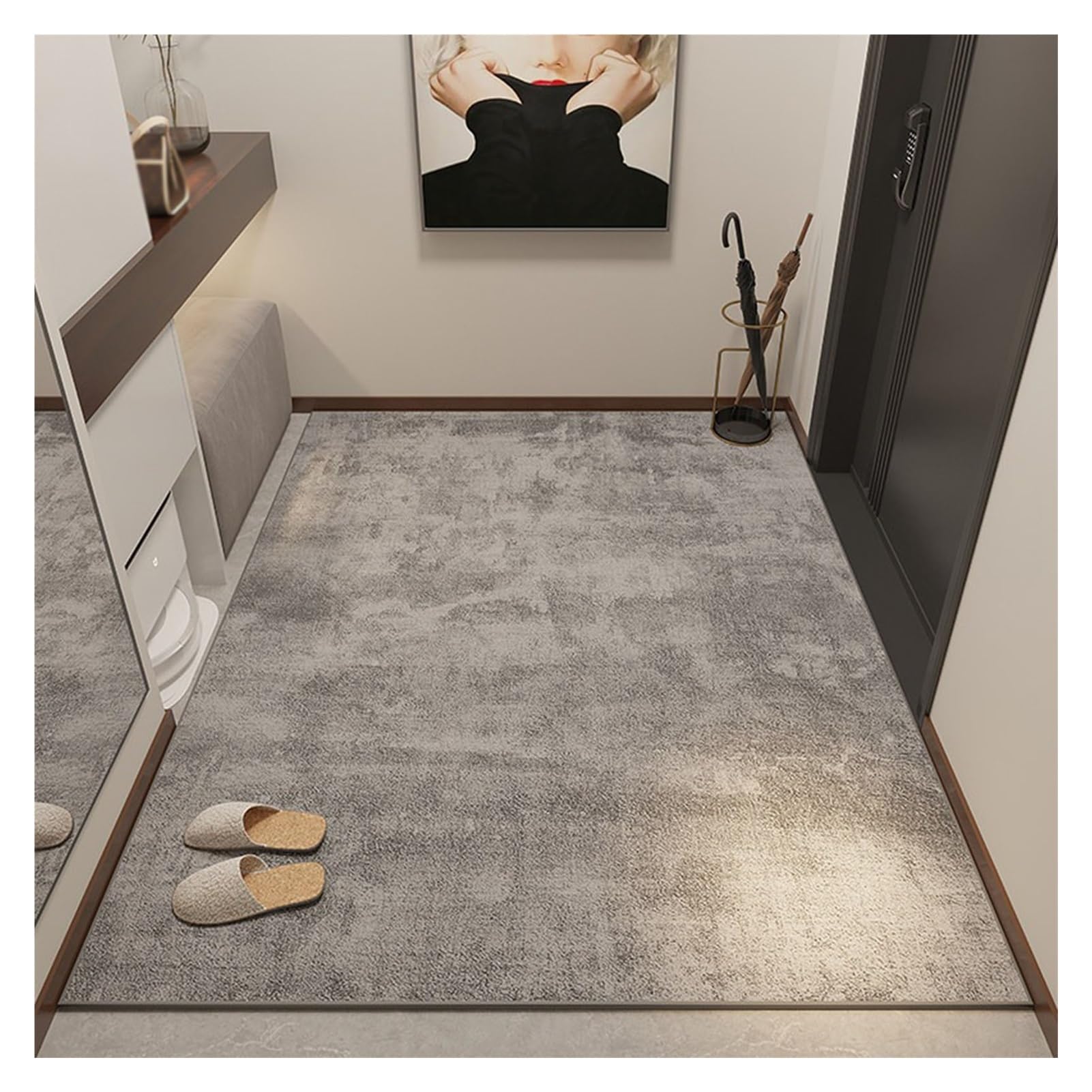 Tapis de sol facile à nettoyer pour entrée et salle de bains saine