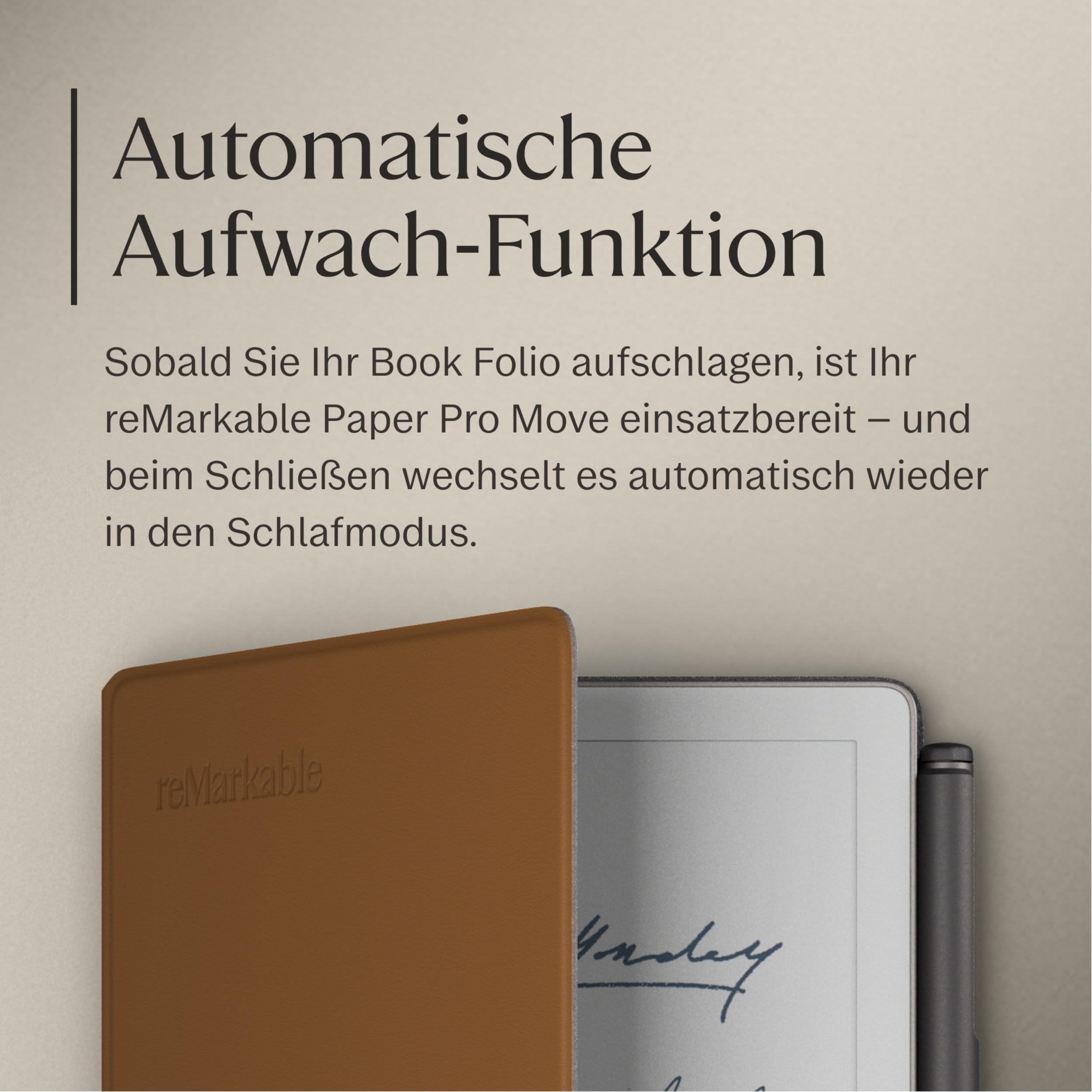 Remarkable Paper Pro Move – Book Folio aus braunem Leder für Ihr 7 – Bild 5