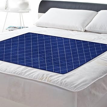 Incontinence Bed Pads 34 x 52, Washable Pee Pads for Adults, Non-Slip Chuck Pads Quilted, Bed Pads for Incontinence Washable, Reusable Incontinence Sheet Protector for Adults, Kids, Navy