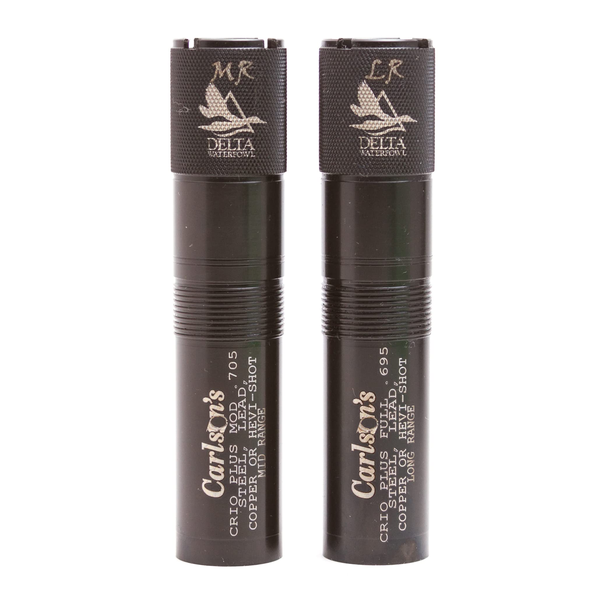 Carlsons Choke Tubes 12 Gauge Compatible for Benelli Crio Plus [ 2 Pack | Mid Range & Long Range ] Blued Steel | Delta Waterfowl Choke Tube | Made in USA