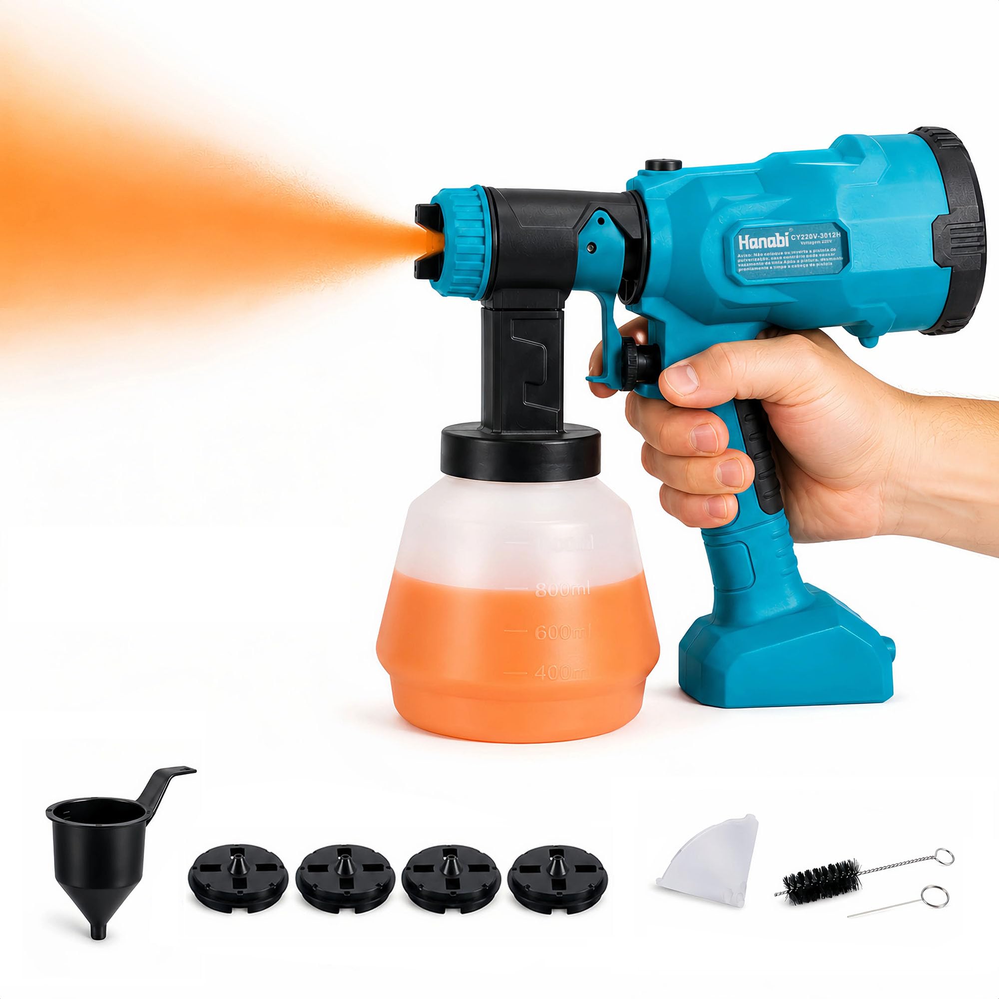 Hanabi Pistola Pintura Pulverizar Tinta Pulverizador Elétrica Parede 220V | Maquina
