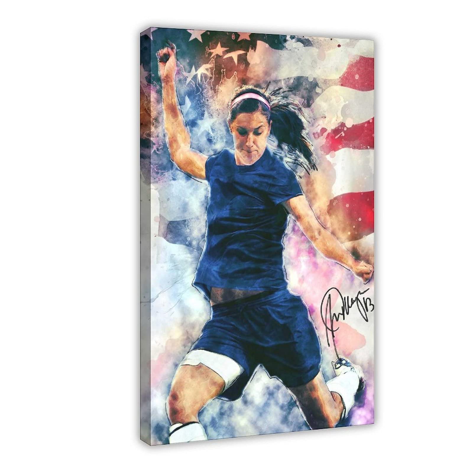 YINGXI Alex Morgan Posters Soccer Football Art 4 Canvas Wall Art Decor Print Picture Paintings for Living Room Bedroom Decoration Frame:24×36inch(60×90cm)