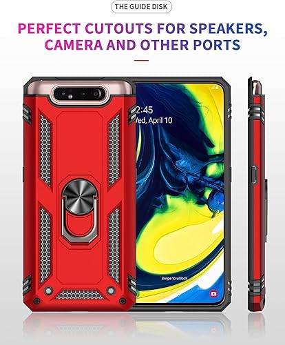 Miniatura 4 de Funda protectora compatible con Samsung Galaxy A80, funda para teléfono móvil con soporte magnético, protección resistente a prueba de golpes