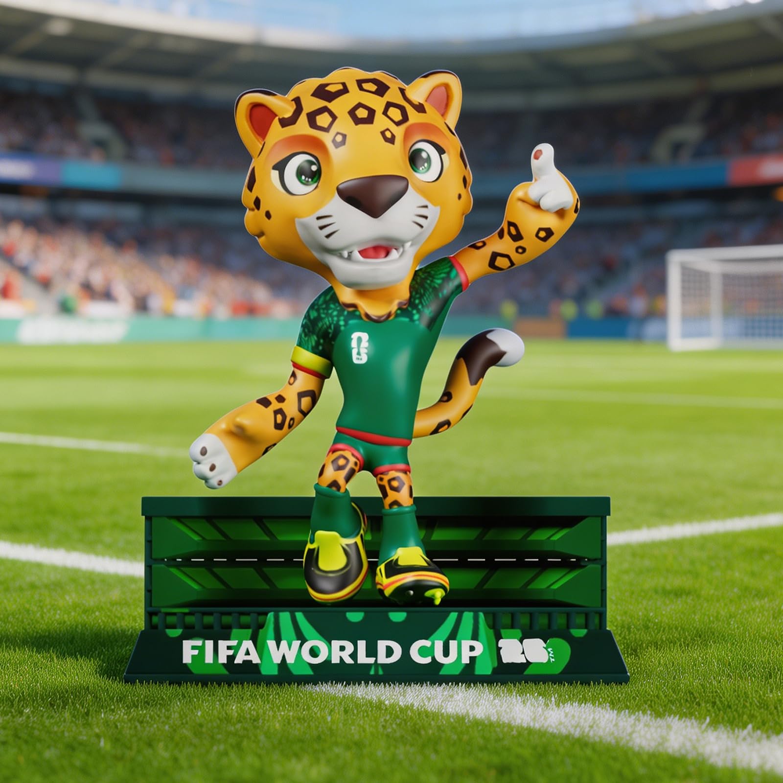 Sanyetral FIFA World Cup 2026 3PCS Figurines de Mascottes Multicolore,Comprend Clutch, Zayu, Maple, Jeu de Court-B (6 cm)