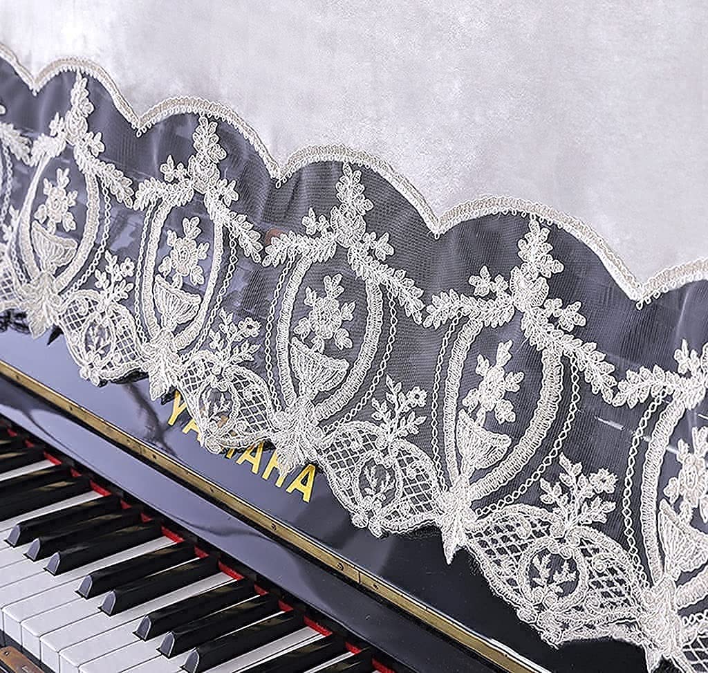 Pokrowiec na pianino, Piano Top CoverKeyboard Cover Set Electronic Floral Embroidery Elegant Protective