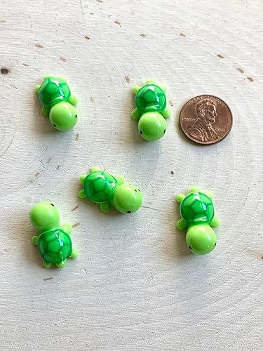 Miniatura 5 de Mini tortuga de resina, casa de muñecas, tortuga de resina en miniatura, juguete de terrario de hadas de jardín, mini decoración de paisajismo (2