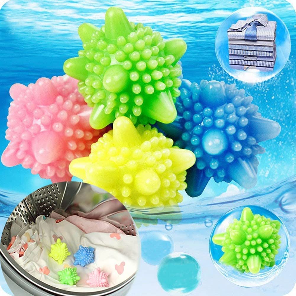 NISHIV Silicone Washing Machine Laundry Balls Dryer Laundry Ball for Household Cleaning Washing Machine Clothes Softener (Random Color 10 Pcs) 1