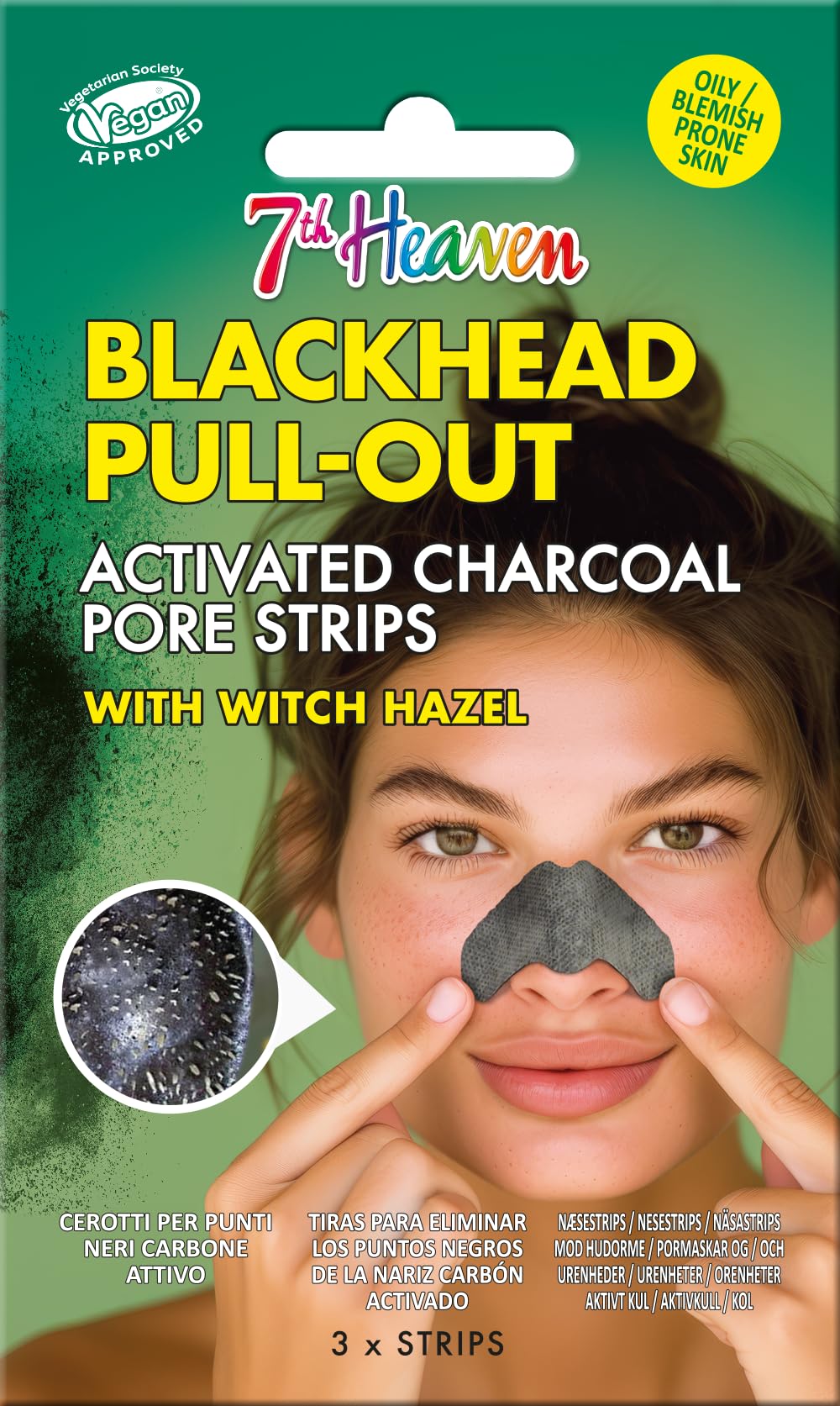 7th Heaven Montagne Jeunesse Blackhead Pull-Out Nose Pore Strips, 3 Sheets