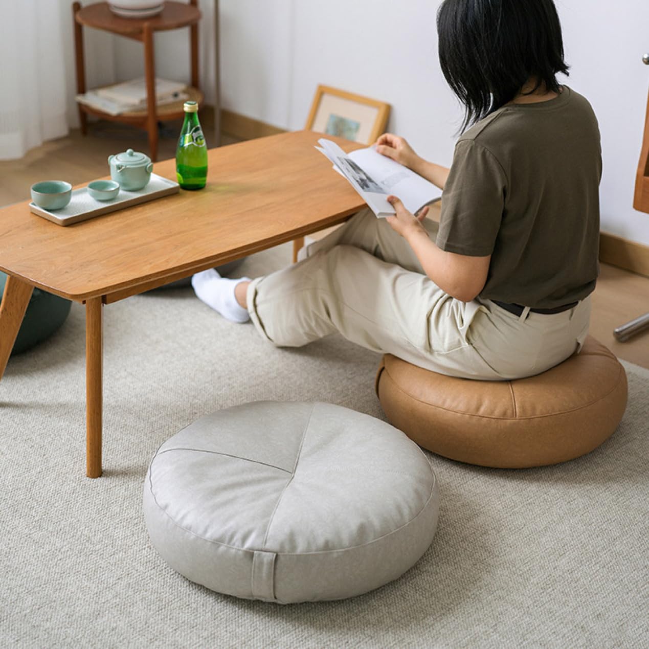 クッション・座布団 user_95f1d23c Amazon.co.jp: THLD クッション オットマン スツール 椅子 座布団