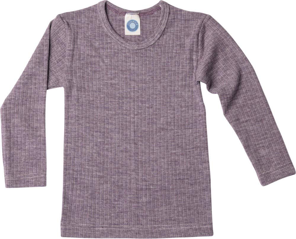 Cosilana, Children T-Shirt/Undershirt Long Sleeve, 45% Organic Cotton, 35% Organic Wool, 20% Silk (3-4 Years - EU 104, Natural)