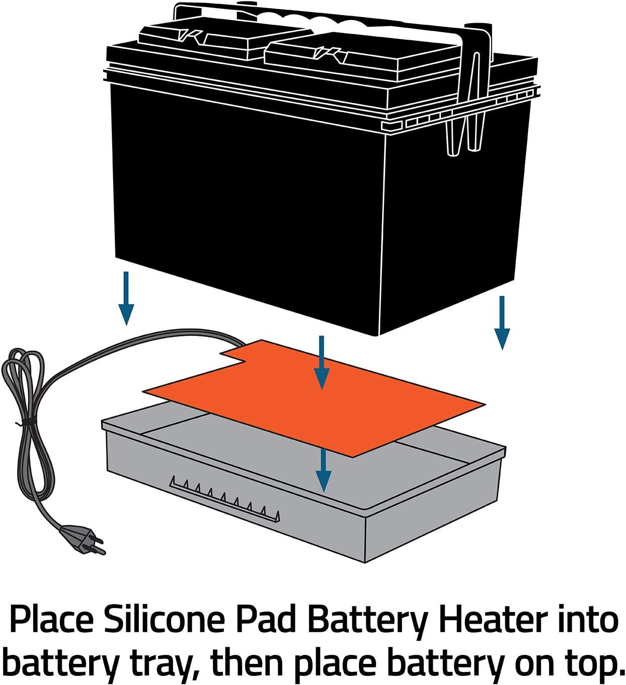 Tор Rаtеd Zerostart 3400066 Silicone Pad Battery Heater, 5½ x 8½ | 120 Volts | 60 Watts