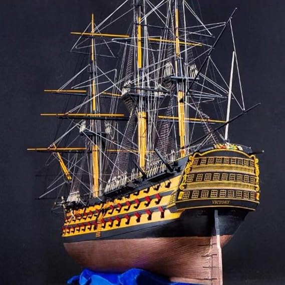 HMS Victory Wooden Model Ship Kit, 1:200 Scale 3D Historic Sailing Ship, DIY Hobby Craft Kit for Adults, Royal Navy Battleship Display Model