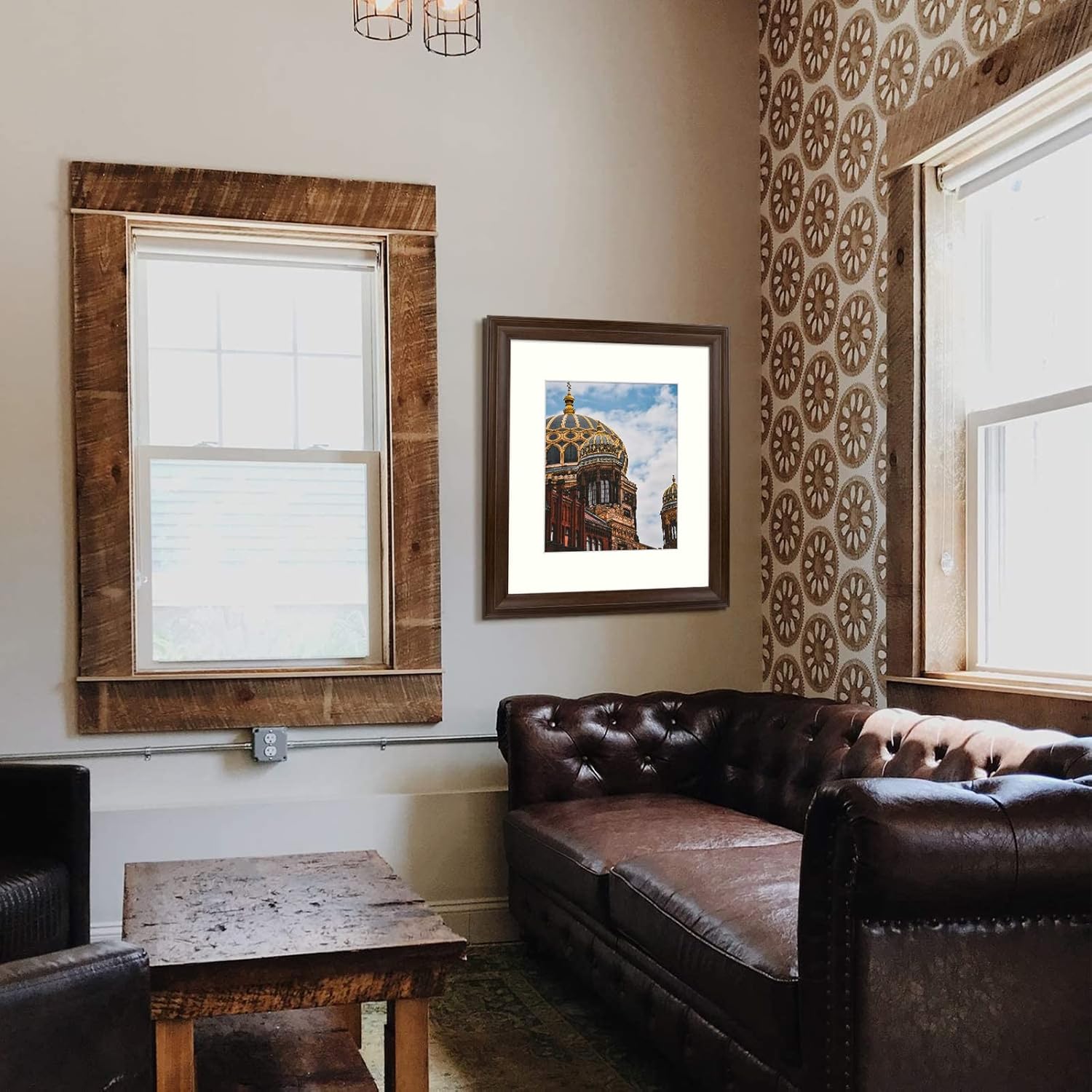 Golden State Art, 16x20 Photo Frame with 11x14 Ivory Picture Mat and Real Glass - 1.8-inch Width (Brown) - Image 5