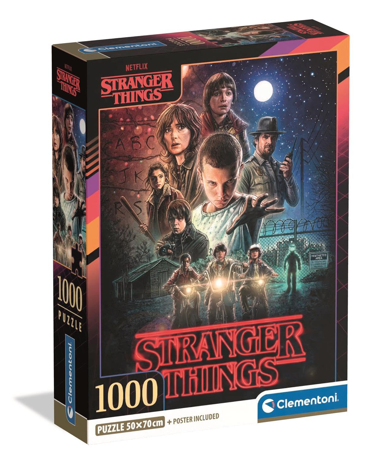 Clementoni Jigsaw Puzzle Stranger Things, Puzzle for Adults 14-99 Years, Compact box, Made in Italy, 39978