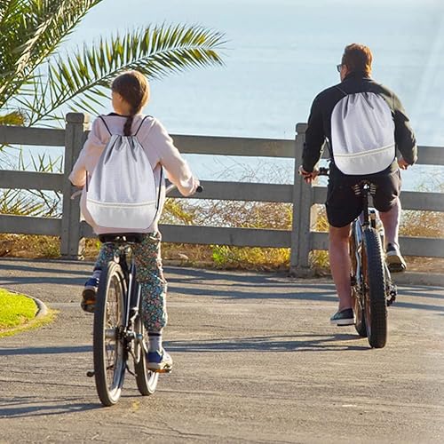 Miniatura 5 de Bolsa mochila con cordón, mochila impermeable con cordón y bolsillo con cremallera, bolsas de gimnasio con cordón, bolsa de natación para hombres y