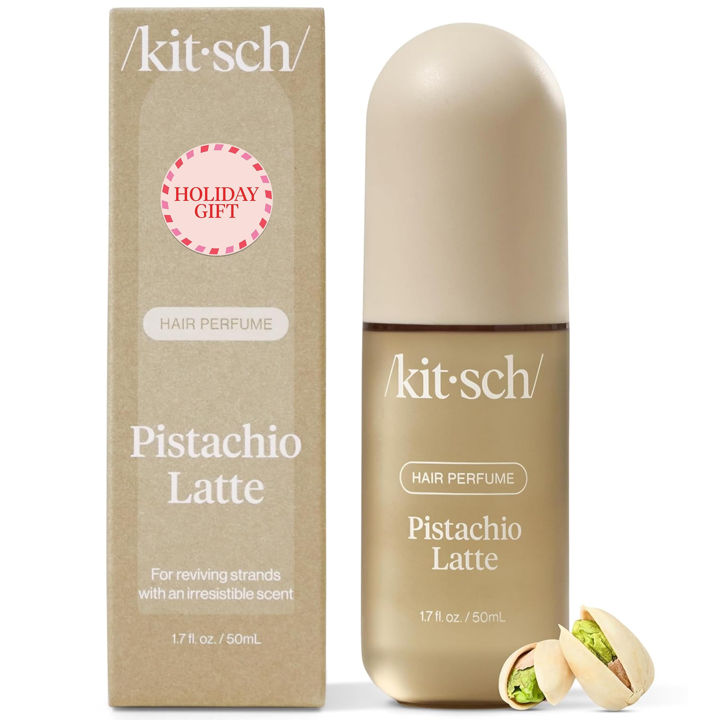 Kitsch Pistachio Latte Hair Perfume For Women - Clean, Deodorizing, Patented Odor-Eliminating Technology, Body Mist - Freshen Hair, Body & Pillows - Sweet Pistachio, Coconut & Warm Coffee Scent - 50ml